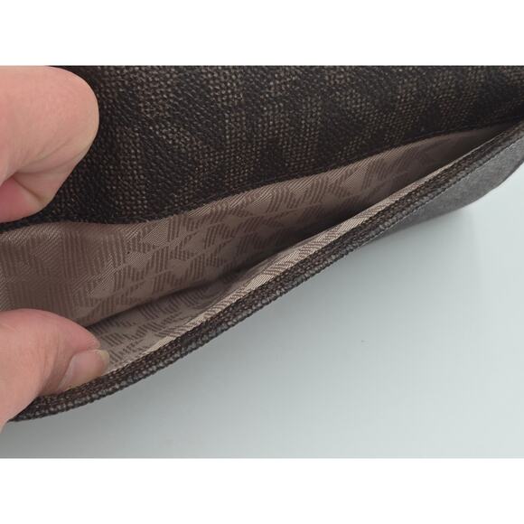 Michael Kors Signature Monogram Wallet + XL MK Logo Belt Bundle - Picture 4 of 10